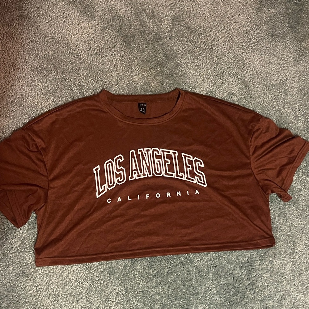 SHEIN LA California Graphic crop top